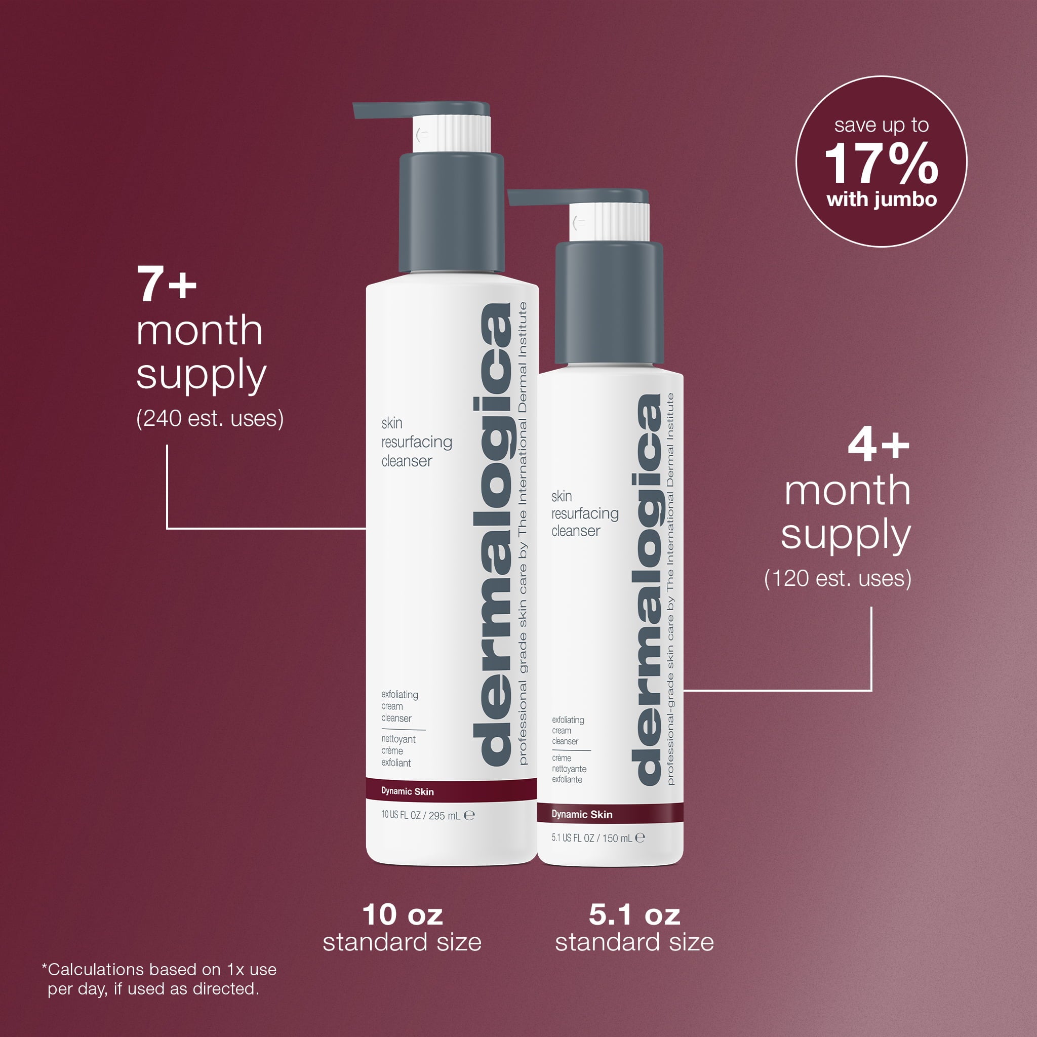 skin resurfacing cleanser number of uses