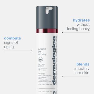 dynamic skin recovery spf50 bottle with benefits